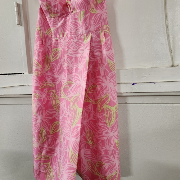 Lilly Pulitzer silk halter faux wrap dress - Picture 3 of 6